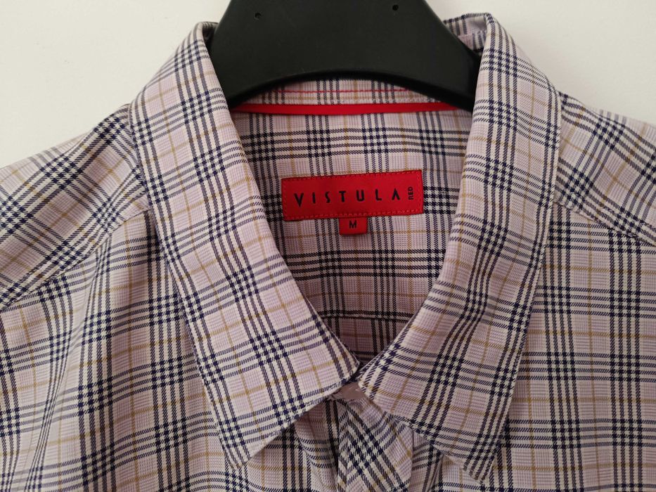 Koszula Vistula Red w kratkę | Slim Fit | M/188–194 cm | 100% bawełna