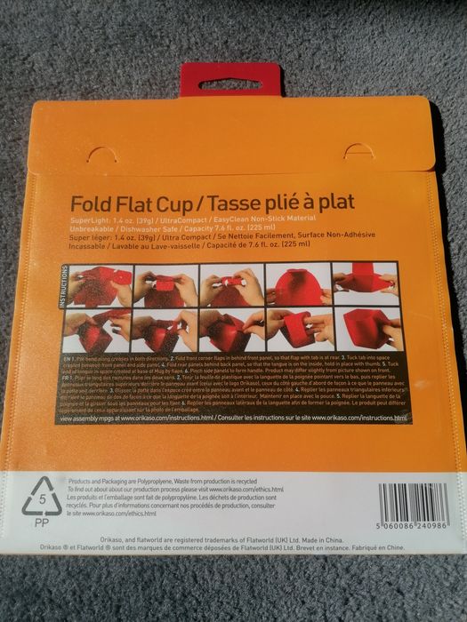 Copo desmontável da Orikaso - Novo