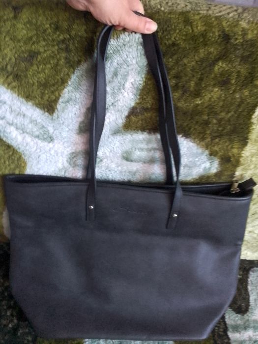 Duża torba shopper grafitowa