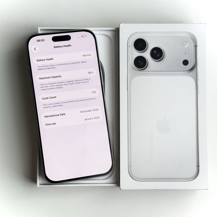 IPhone 17 Pro Max 256gb Silver - BATERIA 98% - W PEŁNI SPRAWNY
