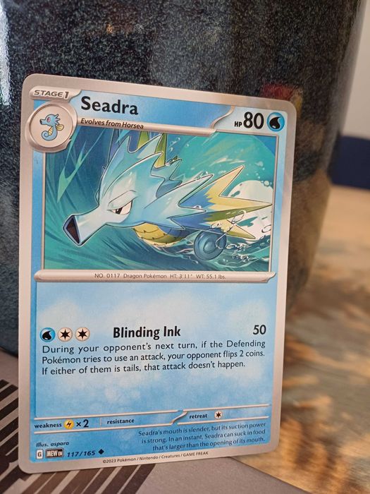 Carta Pokémon Seadra #117