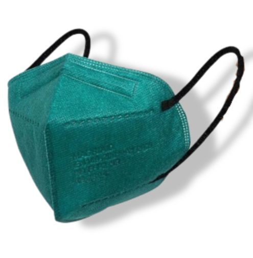 Maseczka Ochronna FFP2 5-warstwowa 3D Zielona z Regulowanym Klipsem CE