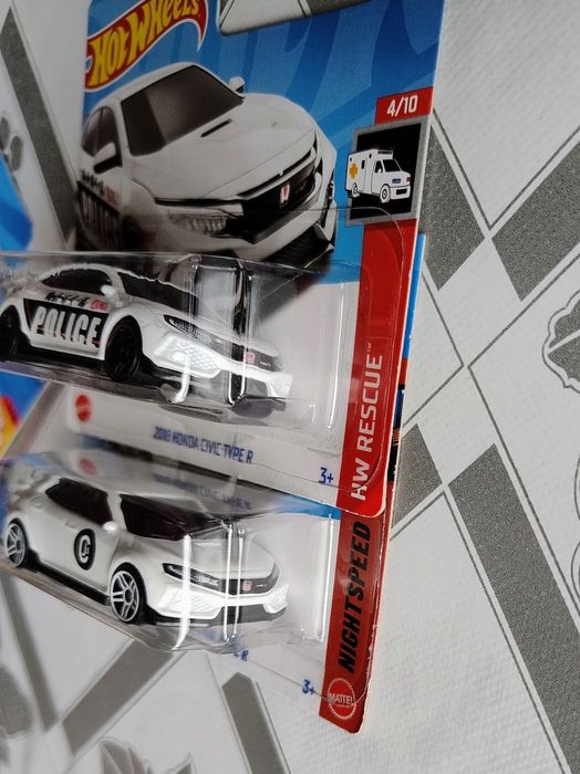 4×Hot Wheels 2018 Honda Civic Type R