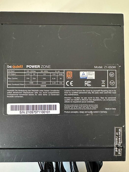 Блок живлення be quiet! Power Zone 650W 80+ Bronze