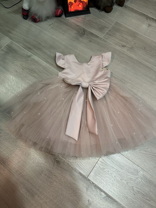 Плаття / шубка колір пудра