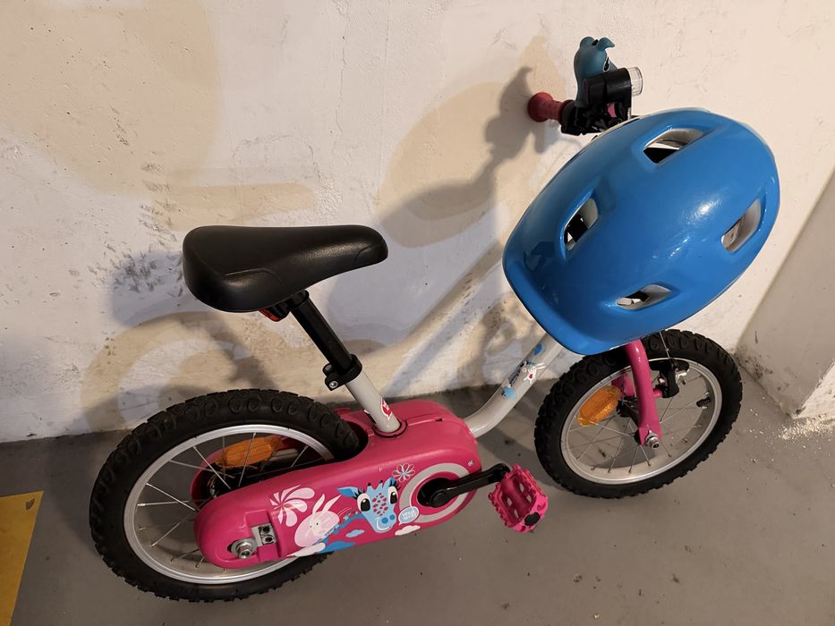 Bicicleta Rosa  + capacete