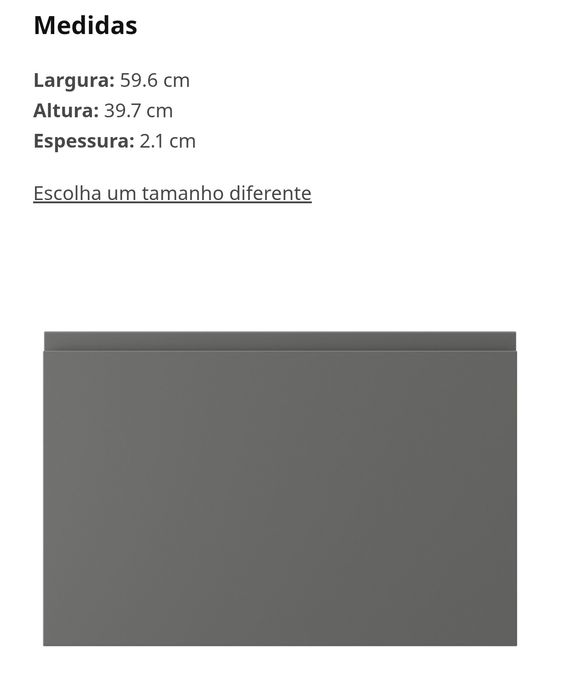Frente gaveta, cinz esc, 60x40 cm VOXTORP