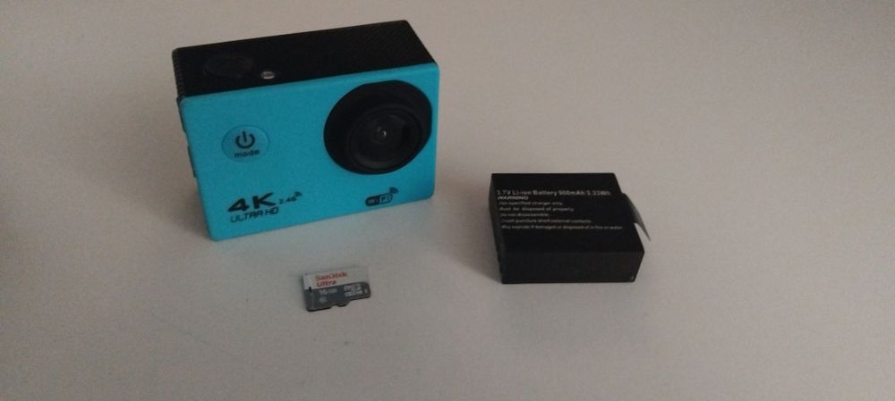 Kamerka sportowa + bateria i karta pamięci 16gb