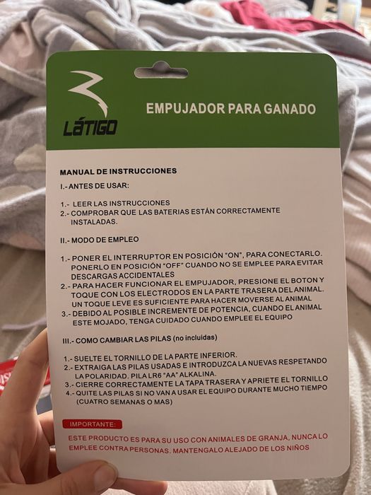 Latigo nunca usado novo