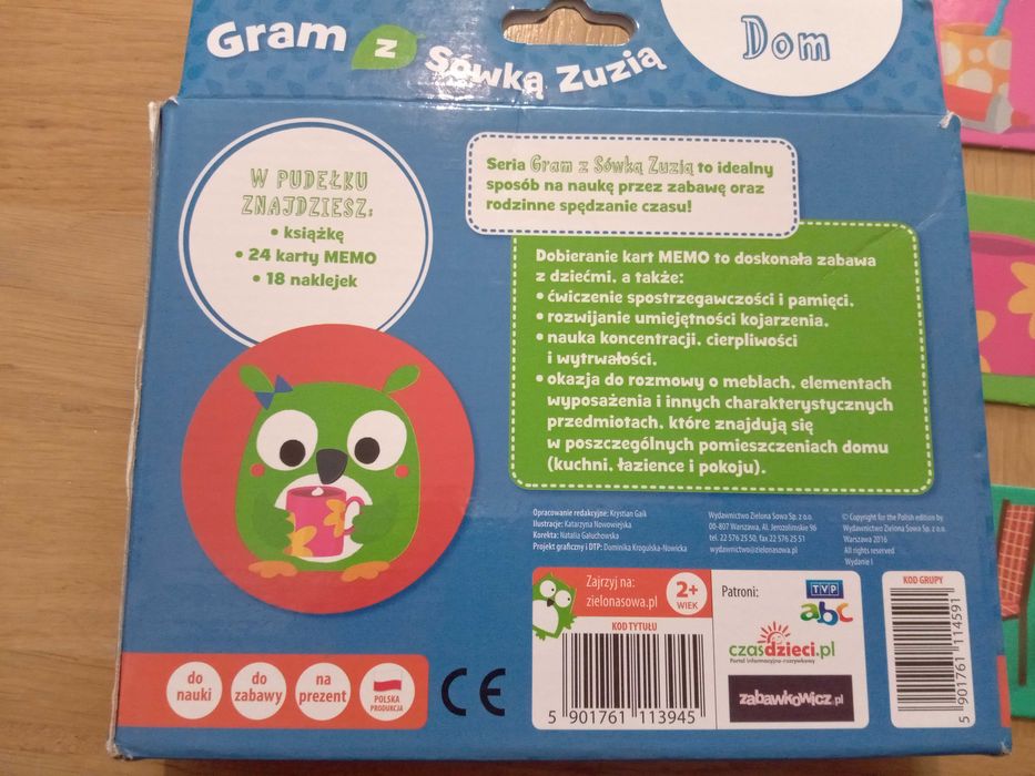 Gram z sówką Zuzia memo gra Dom