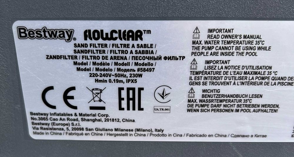 Pompa silnik do filtra piaskowego Flowclear 58497