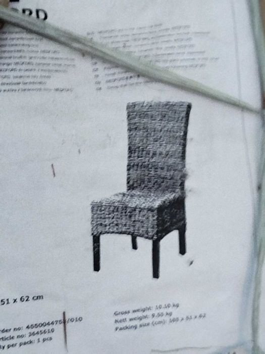 Krzesło Krzesła Jysk Medford 6szt nie używane do jadalni naturalne