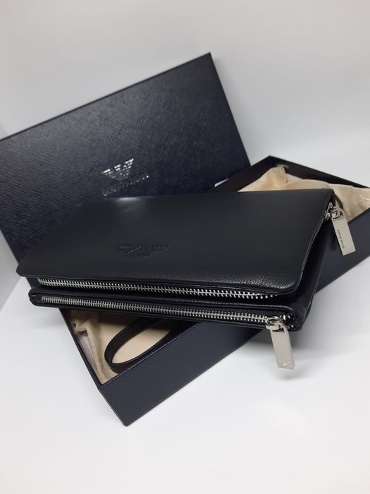 Чоловічий гаманець шкіряний клатч | Мужской кошелек барсетка кожаная