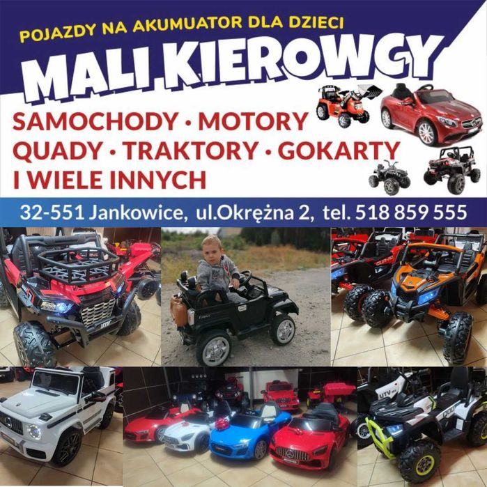 Samochód Auto Motor Quad na akumulator dla dzieci Odbiór Wysyłka Sklep