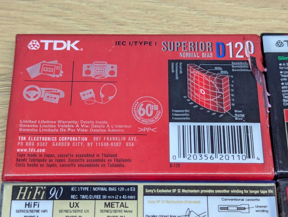 Аудіокасеты аудио кассеты лот 6 штук SONY, TDK, RCA