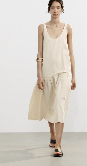 Zara платье сарафан хлопок