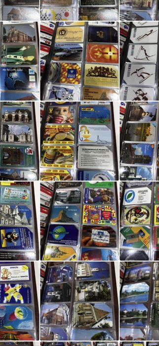 Album z zestawem kart telefonicznych 226 szt