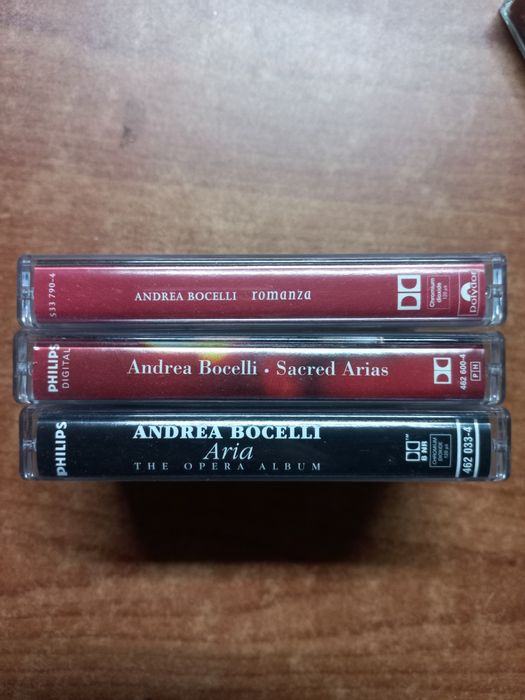 3x cassetes andrea bocelli