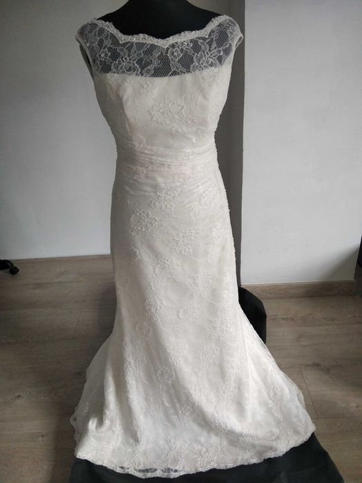 Suknia ślubna ecru, rozm. M