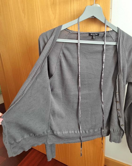 Casaco/ cardigan cinzento Massimo Dutti, tamanho M