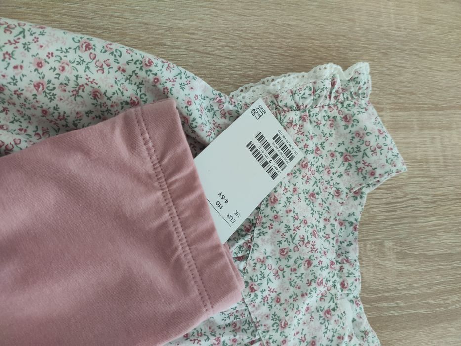 Bluzka tunika Newbie i spodenki H&m nowe 110 rozmiar