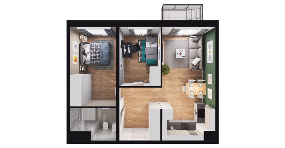 3-pokojowe mieszkanie 51m2 + balkon Bezpośrednio