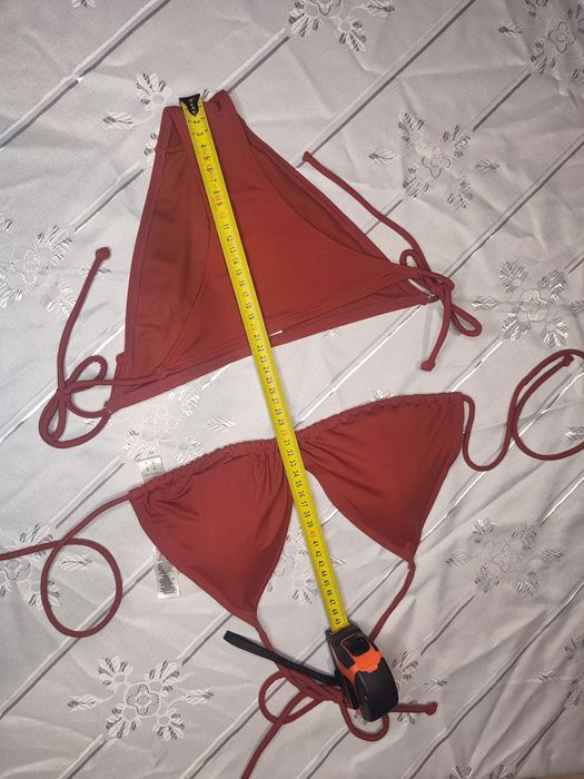 Brązowy strój kąpielowy dwuczęściowy biustonosz 42 bikini 36