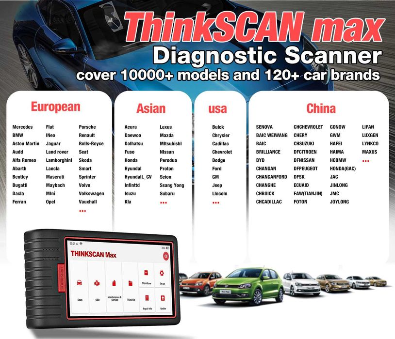 Thinkcar ThinkScan Max 2 Máquina Diagnóstico OBD/ 28 Funções (NOVO)