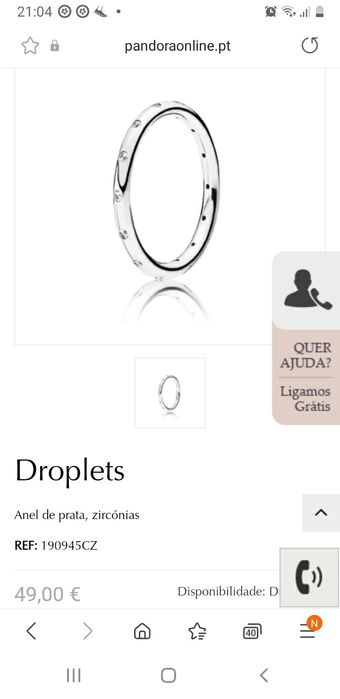 Anéis pandora original novos com pequeno defeito