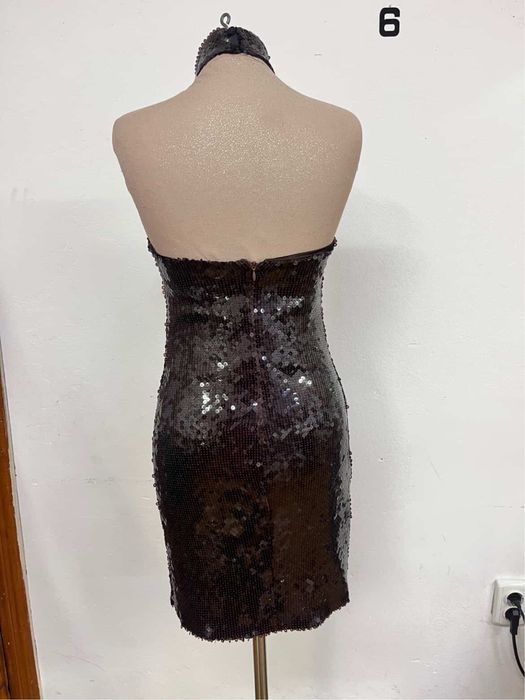 Сукня вечірня в  паєтки шоколадна