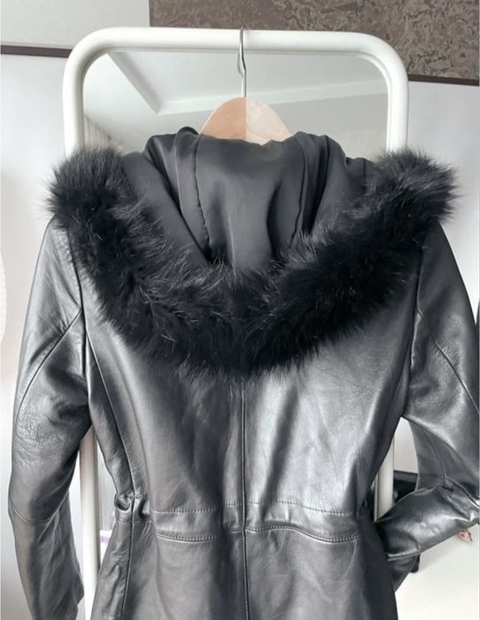 Дубленка Пальто натуральная кожа massimo dutti