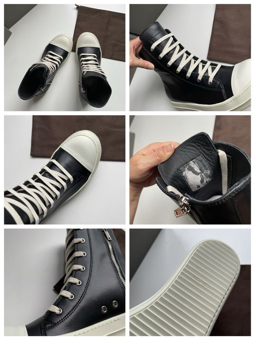 Нові Кеди Rick Owens Ramones High-Top Leather/39-44/Преміум якість!
