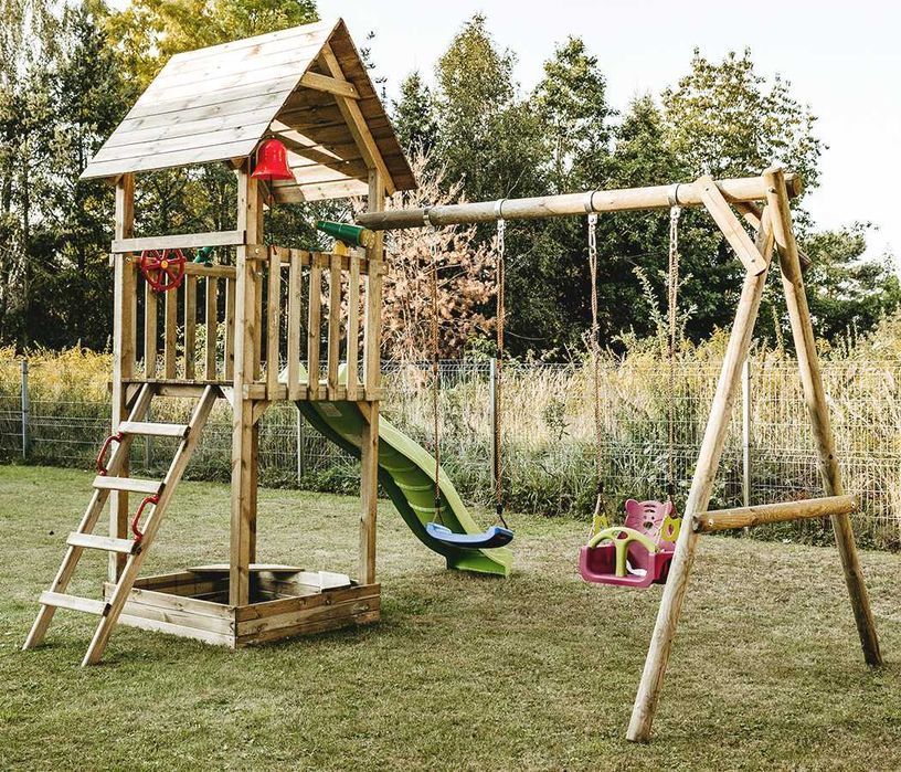 Plac zabaw dla dzieci Alex z podwójną huśtawką