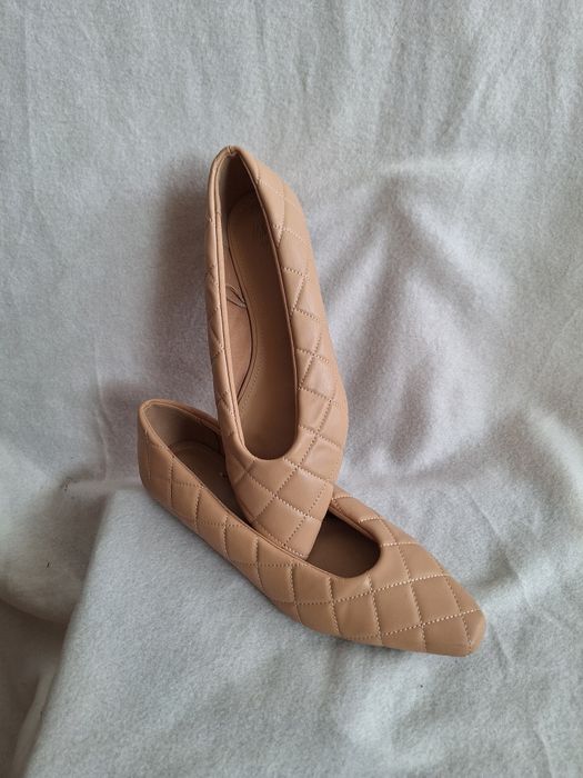Baleriny beżowe H&M  roz.38,5-39