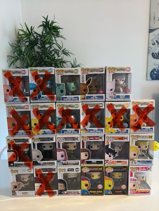 Funkos à venda (Pokémon, Harry Potter…)