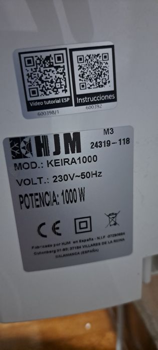 Emissor térmico hjm 1000w com garantia ainda