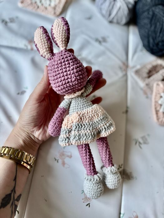 Śliczny króliczek na prezent maskotka dla dziecka rękodzieło