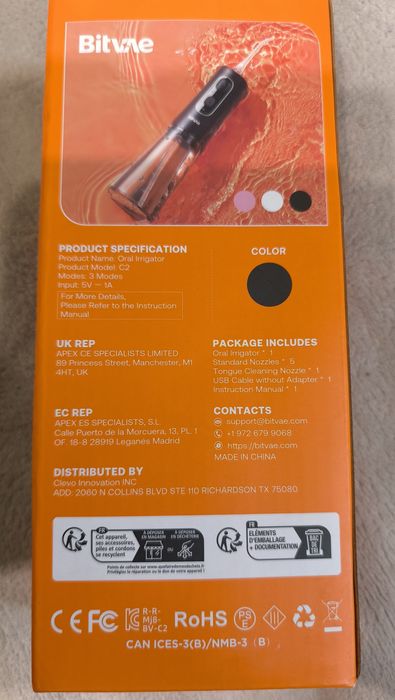 Новый ирригатор Bitvae C2 Cordless Oral Irrigator