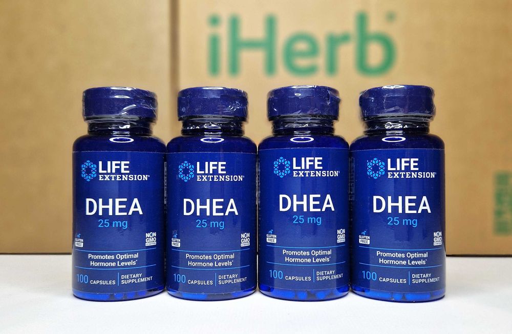 DHEA Life Extension, ДГЕА, дегідроепіандростерон, 25 мг, 100 капсул