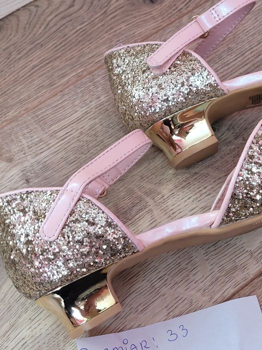 Buciki ,Pantofelki brokatowe dziecięce H&M roz 33