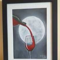 Quadro pintado em pastel de oleo da Caran,Dach