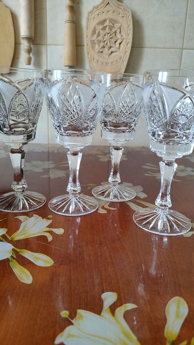 Фужеры "Совмин" 4 фужера, премиум, Дятьковский хрустальный завод.