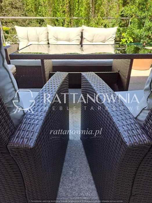 PROMOCJA!! Zestaw Mebli Ogrodowych Technorattanowy Brąz Komplet