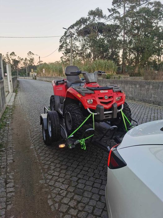 Aluguer Reboque Porta-Motas (até 3) / Moto4 | Rampas + Cintas | Seguro