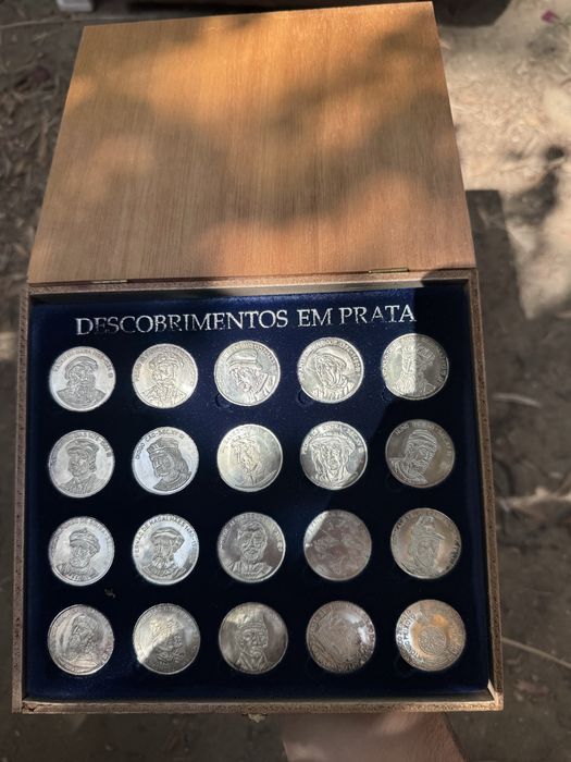 Coleção 20 Medalhas Descobrimentos em Prata 925‰ - Jornal de Notícias - Completa