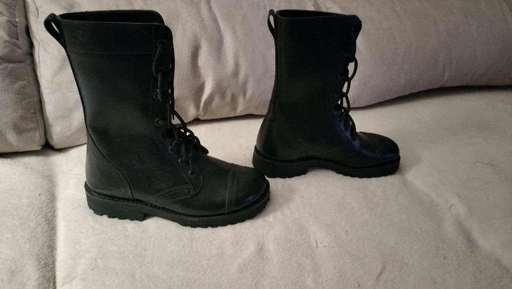 Botas da tropa, pretas, tamanho 37