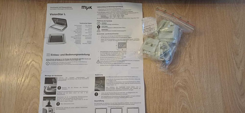 Okno dachowe MPK 70x50 Przyczepa kempingowa kamper