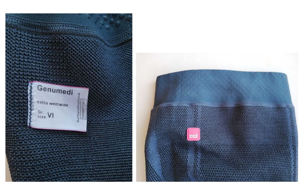 Бандаж колінний Genumedi Medi Extra Wide розмір 6, XXL Меді наколінник з кільцем з ребрами