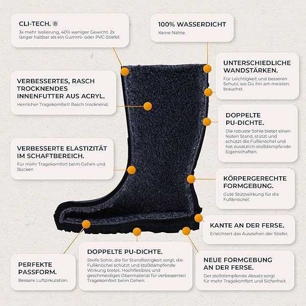 Nowe męskie buty zimowe / śniegowce / kalosze / 41 / Polyver !3633!