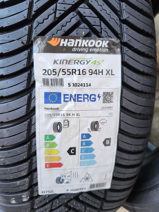 Opony całoroczne klasy premium firmy Hankook Kinergy 4S2 H750 205/55 R16 94 H XL FR
